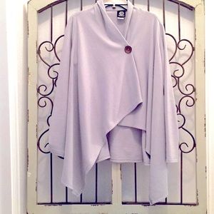 Bobeau drape front jacket